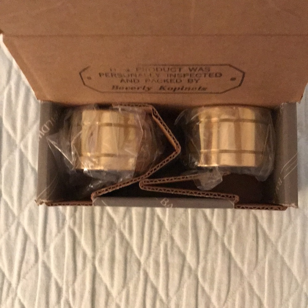 Baldwin Brass Napkin Rings Pair Table Setting No. 7540 Finish 030